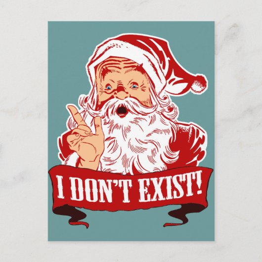 Ik besta niet, kerstman feestdagenkaart (Voorkant)