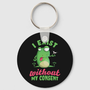 Ik besta zonder mijn toestemming Fun Frog Depressi Sleutelhanger