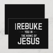 Ik Bestraf U In De Naam Van Jezus Briefkaart (Voorkant / Achterkant)