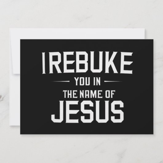Ik Bestraf U In De Naam Van Jezus Kaart (Voorkant)