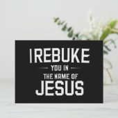 Ik Bestraf U In De Naam Van Jezus Kaart (Staand voorkant)