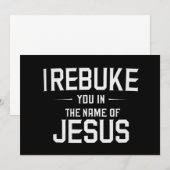 Ik Bestraf U In De Naam Van Jezus Kaart (Voorkant / Achterkant)