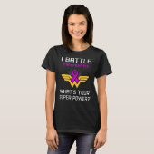 Ik bestrijd pancreatitis Wat is jouw Superpower? T-shirt (Voorkant volledig)
