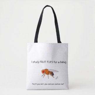Ik bestudeer fruitvliegen voor de kost! tote bag