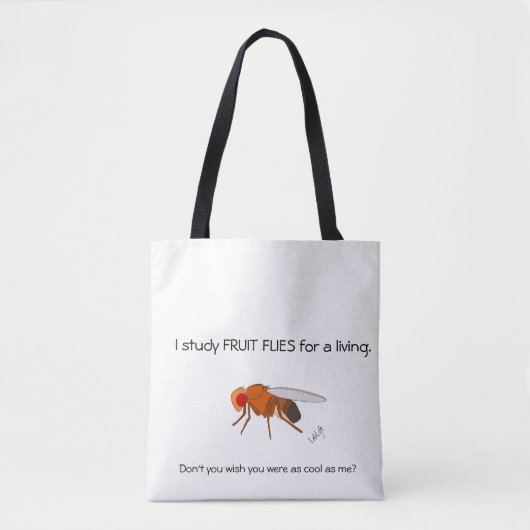 Ik bestudeer fruitvliegen voor de kost! tote bag (Voorkant)