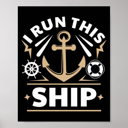 Ik bestuur deze boot grappig varen poster (Voorkant)