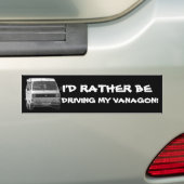 IK BESTUURT MIJN VANAGON. BUMPERSTICKER (Op auto)
