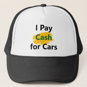 Ik betaal contant voor auto's trucker pet