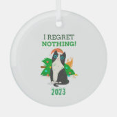 Ik betreur het dat er geen kerstkat is glas ornament (Voorkant)
