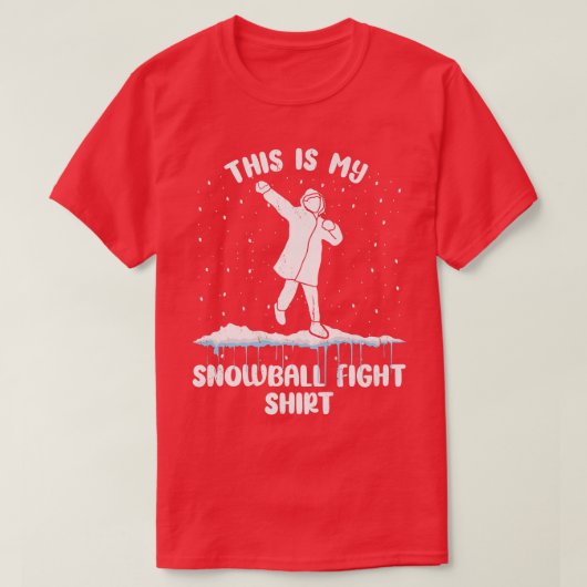 Ik betreur het dat er niets grappny Snowball Fight T-shirt (Design voorkant)