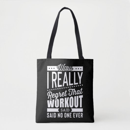 Ik betreur het echt dat de motivatie van de fitnes tote bag (Voorkant)