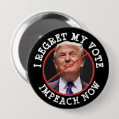 Ik betreur mijn stem, anti-Donald Trump Button (Voorkant /achterkant)