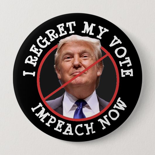 Ik betreur mijn stem, anti-Donald Trump Button (Voorkant)