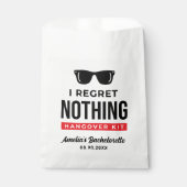 Ik betreur niets Bachelorette Party Hangover Kit Bedankzakje (Voorkant)