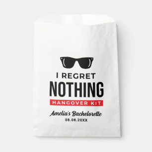 Ik betreur niets Bachelorette Party Hangover Kit Bedankzakje