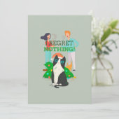 Ik betreur niets - CatKerstmis Kaart (Staand voorkant)