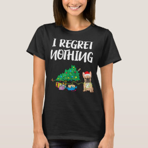 Ik betreur niets Frenchie Funny KerstFrans B T-shirt