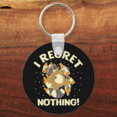 Ik betreur niets van Raccoon Lover Trash Panda Sleutelhanger (Voorkant)