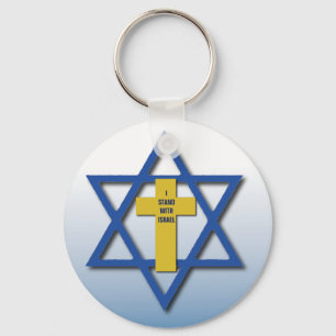 Ik bevind me met Christelijk en Joods Israël Sleutelhanger