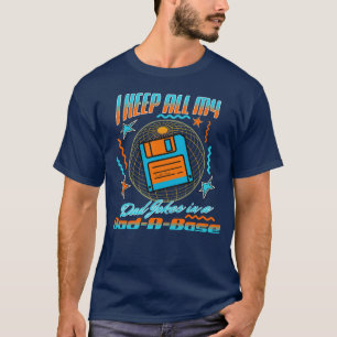 Ik bewaar al mijn papa grappen in een papa-a-base  t-shirt