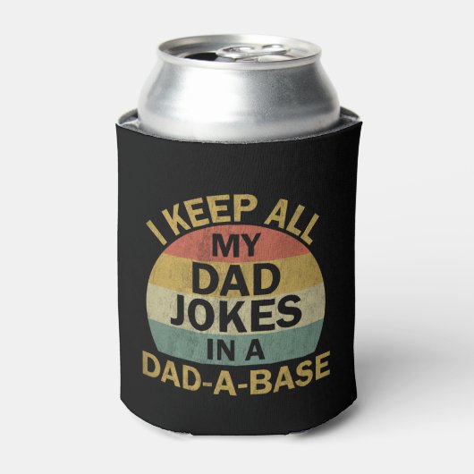 Ik bewaar al mijn vadergrappen in een vader-basis blikjeskoeler (Blikje Voorkant)