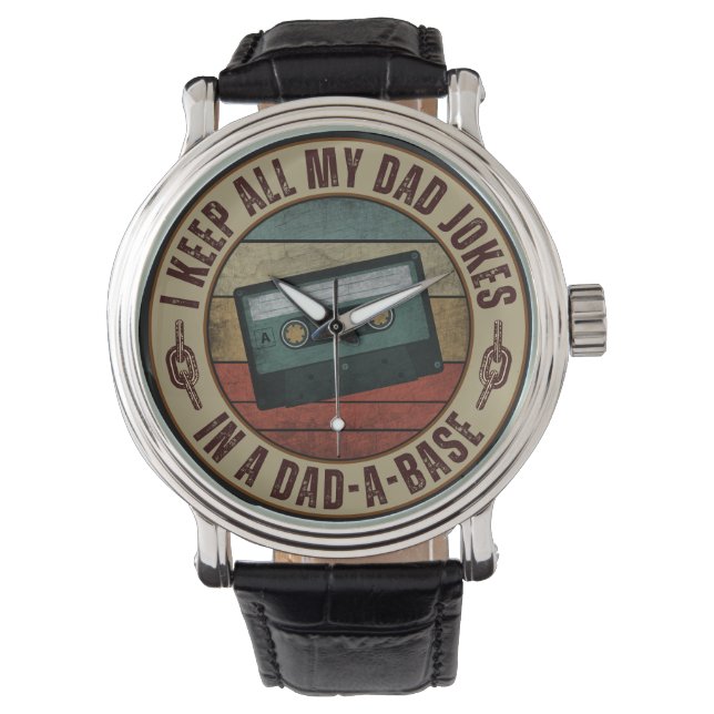 Ik bewaar al mijn vadergrappen in een vaderdatabas horloge (Voorkant)