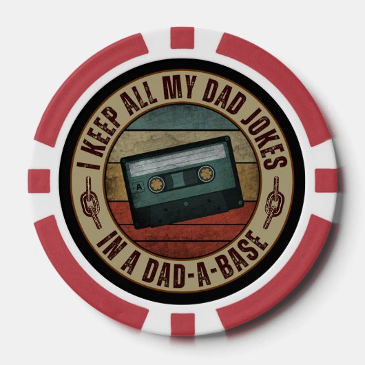 Ik bewaar al mijn vadergrappen in een vaderdatabas poker chips (Voorkant)