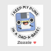 Ik bewaar mijn woordgrappen in een papa-base Leuke Sticker (Vel)