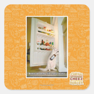 Ik bewaar onze bieren vierkante sticker