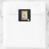 Ik bewaar onze bieren vierkante sticker (Tas)