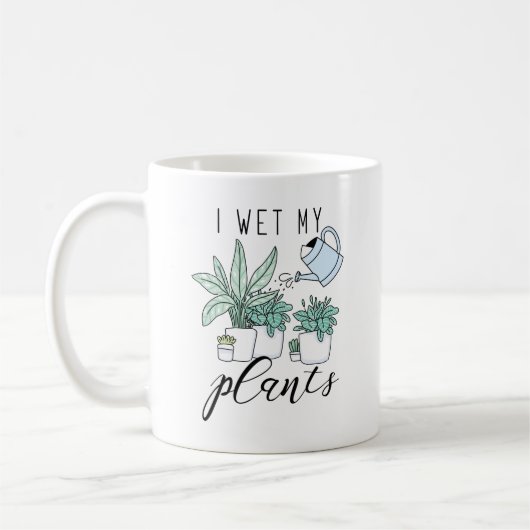 Ik bewater mijn planten koffiemok (Links)
