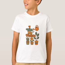 Ik bewater mijn planten – Retro 70s strepen T-shirt