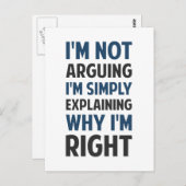 Ik beweer niet dat ik het uitleg. briefkaart (Voorkant / Achterkant)