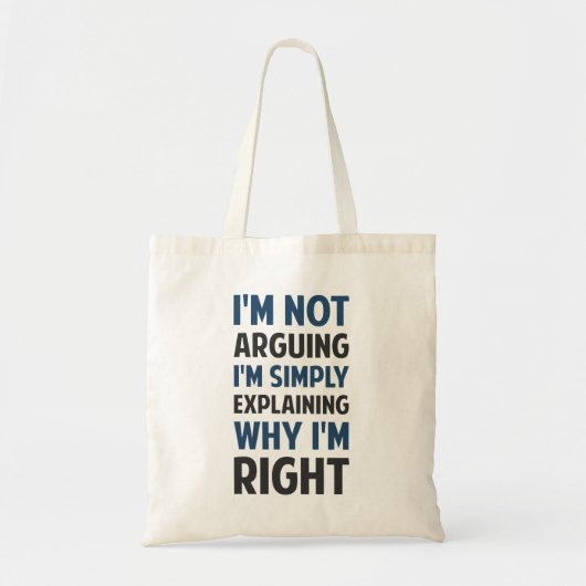 Ik beweer niet dat ik het uitleg. tote bag (Voorkant)