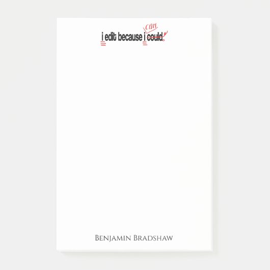 Ik bewerk omdat ik Post-it® notes kan personaliser (Voorkant)