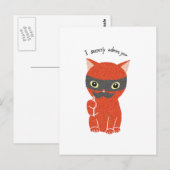 Ik bewonder je stiekem Grappig Schattige Kat Brief Briefkaart (Voorkant / Achterkant)