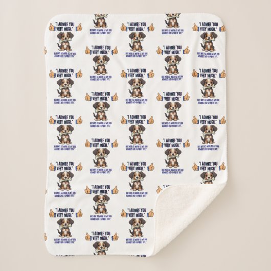 IK BEWONDER JE ZEER SHERPA DEKEN (Voorkant)