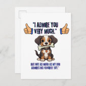 IK BEWONDER JE ZEER UITNODIGING BRIEFKAART (Voorkant / Achterkant)