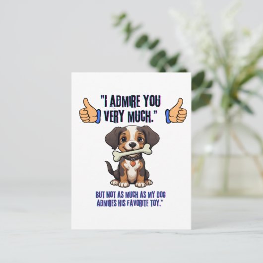 IK BEWONDER JE ZEER UITNODIGING BRIEFKAART (Staand voorkant)