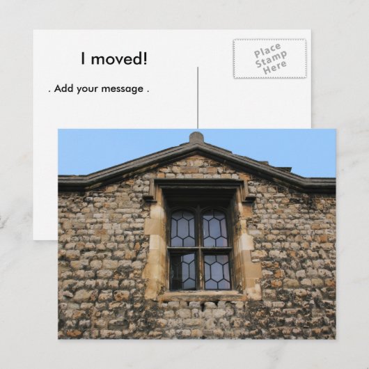 Ik bewoog! aankondigingskaart (Voorkant / Achterkant)