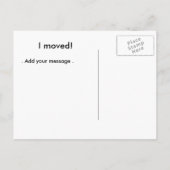 Ik bewoog! aankondigingskaart (Achterkant)