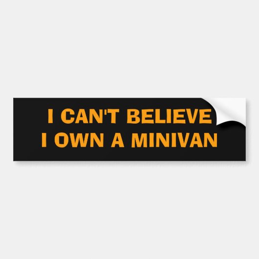 IK BEZIT EEN MINIBUS??? BUMPERSTICKER (Voorkant)
