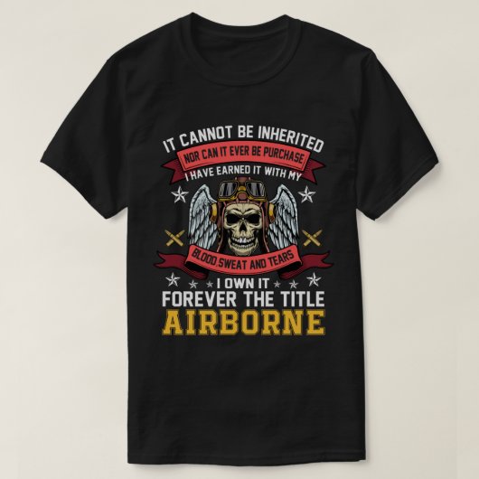 Ik bezit het voor altijd de titel Airborne Army Ve T-shirt (Design voorkant)