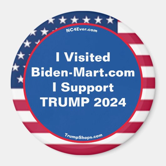 Ik bezocht Biden-Mart.com Koelkast Magnet (Voorkant)