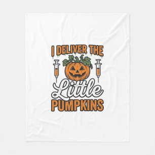 Ik bezorg de kleine pompoenen Halloween-verpleegst Fleece Deken