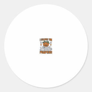 Ik Bezorg De Kleine Pompoenen Halloween Verpleegst Ronde Sticker