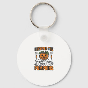 Ik Bezorg De Kleine Pompoenen Halloween Verpleegst Sleutelhanger
