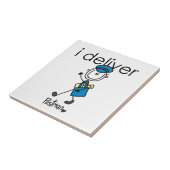 Ik bezorg post Postbode Tegeltje (Zijkant)