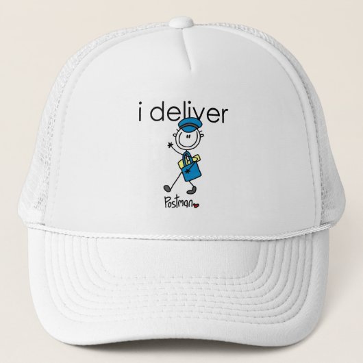 Ik bezorg post Postbode Trucker Pet (Voorkant)