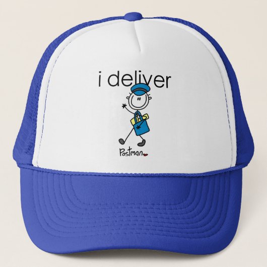 Ik bezorg post Postbode Trucker Pet (Voorkant)
